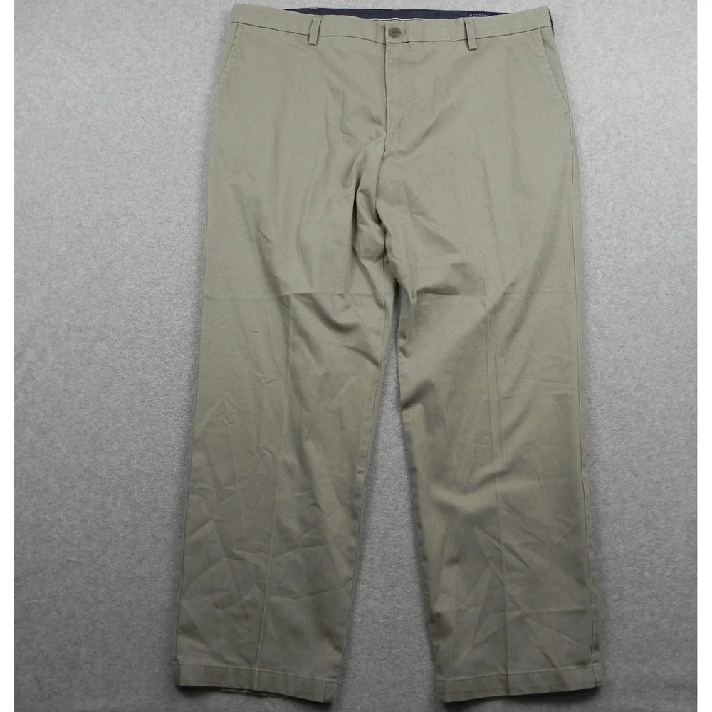 Dockers Signature Khaki Pants Mens 42x32 Classic Fit Tan Flex Comfort Chinos